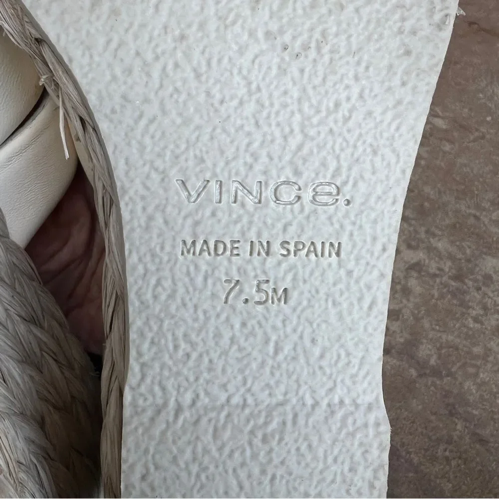 Vince Gillian Mule Sandal White Sz 7.5